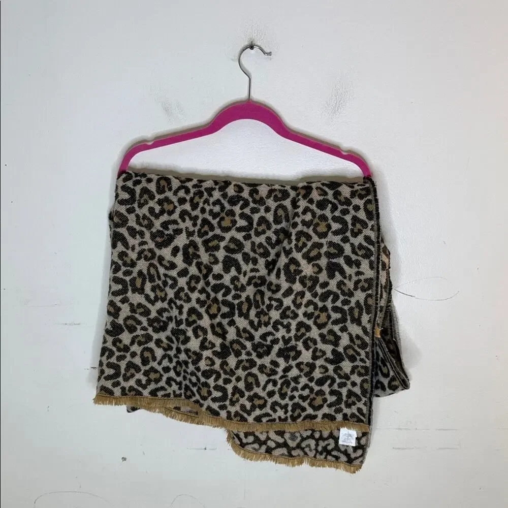 J. Crew Leopard Print Blanket Scarf